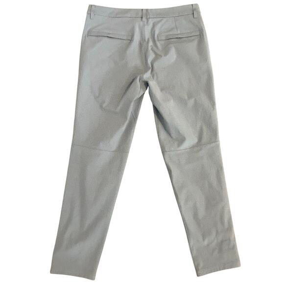 Lululemon men's light blue gray chambray color Commission Slim-Fit Pant 32 X 28 - Picture 3 of 7